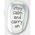 Stay Calm and Carry On Thumb Stone w/Card & Polybag